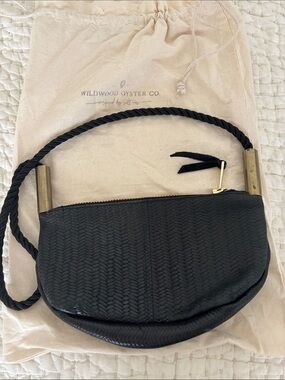 Wildwood oyster company Black Woven Shoulder Bag
